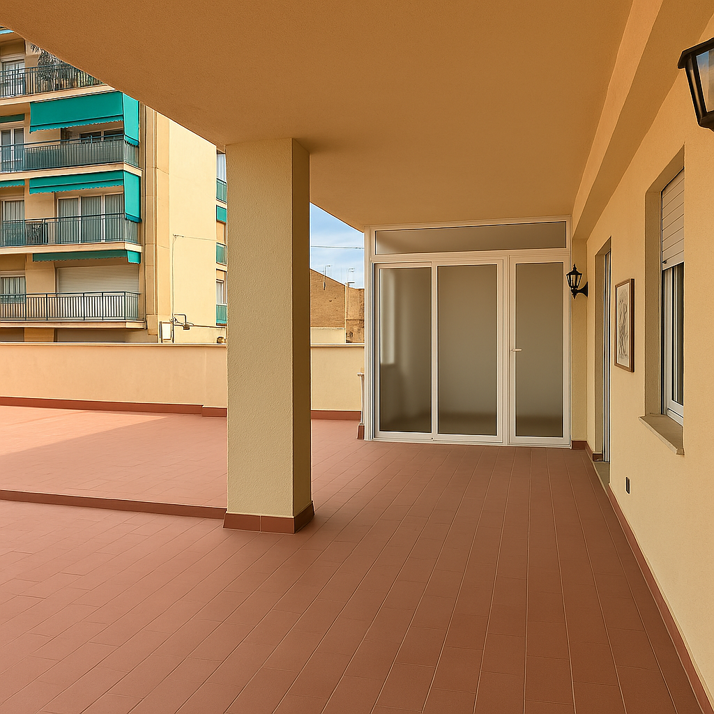 [Imagen de la terraza/balcón reformada]